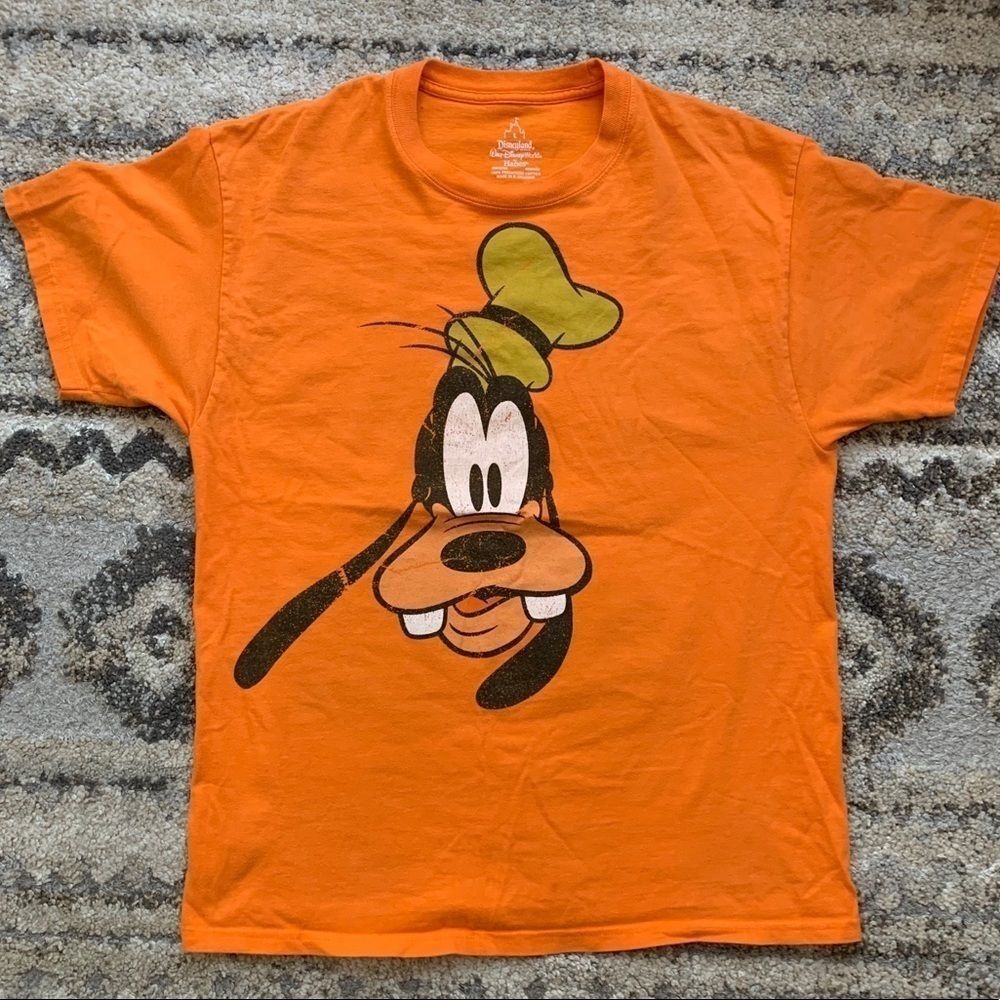 Disney Orange Goofy SS Front & Back Shirt L